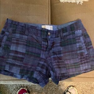 Old Navy Blue and Green Bermuda Shorts Lightweight Cotton